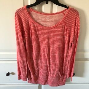 Orange stripe long sleeve